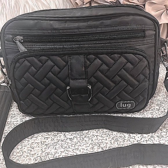lug Handbags - Lug Black Carousel RFID Quilted Small Crossbody Travel Utility Bag Purse